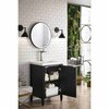 James Martin Vanities Britannia 24in Single Vanity, Black Onyx w/ White Glossy Composite Stone Top E652V24BKOWG